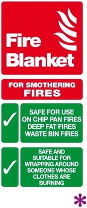 SRG INFOTECH Fire blanket instructions sign Emergency Sign