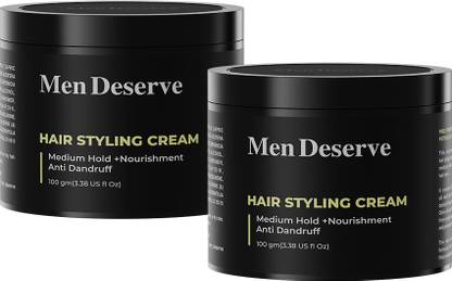 Men Deserve Pack of 2 Hair Styling Cream (Medium Hold + Nourishment) Hair Cream