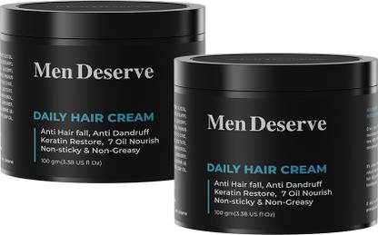 Men Deserve Pack of 2 Daily Hair Cream (7 Oil Nourish) Hair Cream