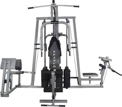 SPANCO 200 kg Multi Gym - 4 Station with Dip Chin up Assist, Lat Pull-down, Lateral Raises, Triceps Pushdowns Home Gym Combo