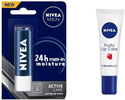 NIVEA MEN ACTIVE CARE & FRUITY LIP BALM Original, Fruity