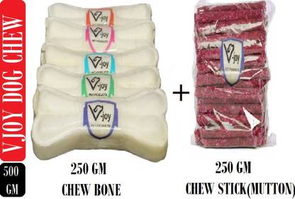 VJOY Pet Products Calcium Dog Chew Bone and Dog eating Munchy Stick (Mutton Flavor) Mutton, Egg Dog Chew