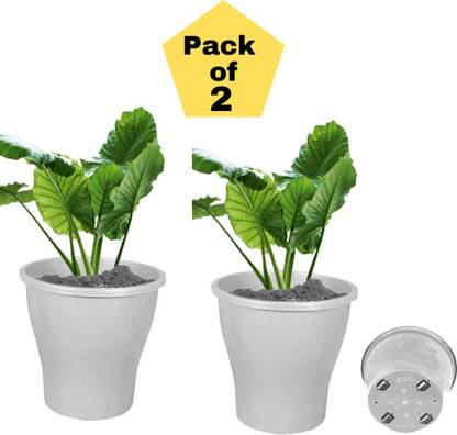 GTC WHEEL Planter Pot (15 Inch, Pack of 2) For Indoor and Outdoor Décor /Wheel Planter /Beautiful Round Gamla with wheels Pot/Flower Standing Pot for Garden Balcony (Terrecotta, Pack of 2) Plant Container Set