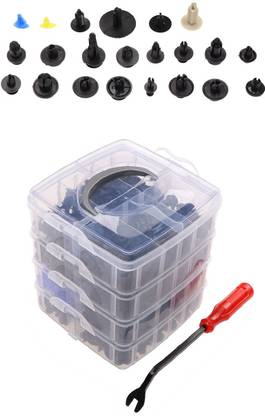 GSK Cut 650Pcs Car Retainer Clips & Plastic Fasteners Kit Fender Rivet Clips 22 Most Popular Sizes Push Pin Plastic Rivet for Car Automobiles Rivet