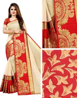 Embellished Dharmavaram Cotton Silk Saree