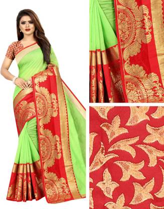 Embellished Dharmavaram Cotton Silk Saree