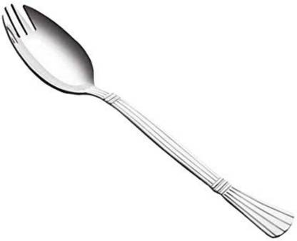 ONLYBOTTOM 3-in-1 12 Pcs Spoon Fork Set, Spoon Cum Fork Set, Spork for noodles, Soup Spoon Stainless Steel Soup Spoon, Table Spoon Set