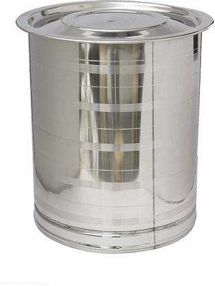 Vikram Stainless Steel Drum for Storing Floor Water Any Item Corrosion Resistant (30 Liters) 30 L Drum