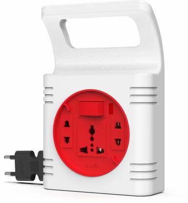 Fybros Square 2 Pin Extension Box 5 Meter Power Cable with Indicator 3  Socket Extension Boards