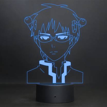 StarLaser The disastrous Life of Saiki k452 Anime lamp 7 Color Changing Light with Smart Touch Sensor Gift for Birthday Table Lamp