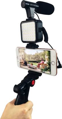 ENMORA 25 _portable Tripod Kit for Video Shooting and Streaming for live video insta reels with mic, flash and mount. Tripod