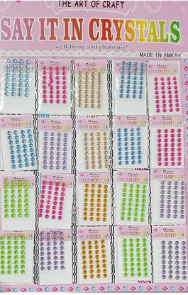 imtion ( Stone 640 Beats Decoration Matarial 20 Package Different Colour ) Art and Craft Decoration matarial for Project Work Multicolour Colorfull Stone