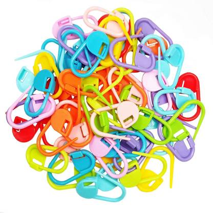 PRANSUNITA Crochet Locking Stitch Markers for Knitting 25 pcs, Designed to Hook into The Knitted or Crocheted Stitch so it Will not Slip Out