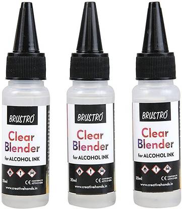 BRuSTRO Alcohol Ink Clear Blender Pack of 3 (20ml Each)