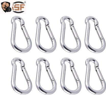 ISF Spring Carabiner - 304 Stainless Steel Snap Hook Heavy Duty Carabiner Clip Multi-training Bar