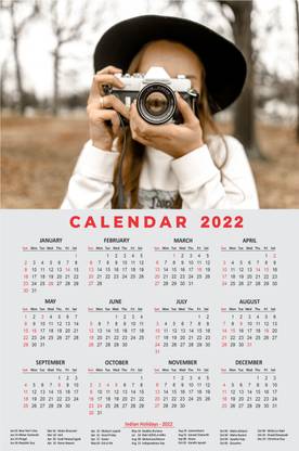 infinity interiors Calendar Wall Sticker Wall Calender 2022 (Multicolor Self Adhesive Vinyl, Size-(36x24)_020 2022 Wall Calendar