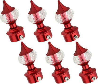 Ghazian Red Curtain Knobs, Rod Rail Bracket Metal