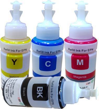 Wiofy FOR L100 Black + Tri Color Combo Pack Ink Bottle