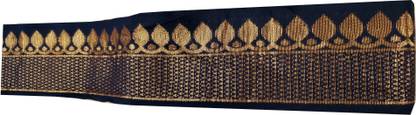 enchantress DECORATIVE TRIM SAREE FALL LACE REEL STITCH NARROW FABRIC ASAN BORDER LINING MULTIPURPOSE MULTI-COLOR RED GREEN GOLD 232 Lace Saree Falls