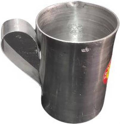 Silver tech Milk/Oil/Liquid Measuring Traditional Milkman Aluminium Cups Round Handle (500ml) Measuring Cup