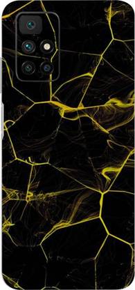 बग्गु High Quality Black Abstract Back Screen Protector, Skin Or Vinyl Wrap for Redmi 10 Prime with Camera Protector (Back + Camera + Sides) Redmi 10 Prime, redmi 10 prime मोबाइल स्किन