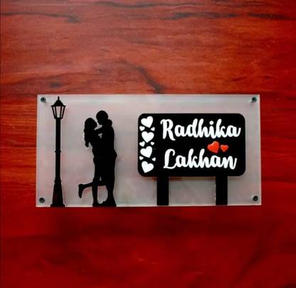 Nameplate Plastic Love couple Name Plate