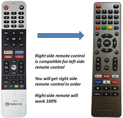 SHIELDGUARD Remote Control with Netflix and YouTube Functions Compatible for LED TV (With no Voice Function) Motorola Remote Controller