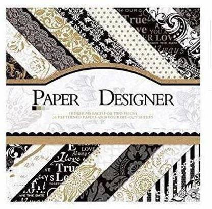 Qatalitic Pattern Design Printed Papers for Art & Craft (VS8016), Size: 8 X 8 Inch for DIY Greeting Cardmaking & Project Book Making (40 Patterned Sheets) Paper Designer Paper Pack Theme,  Scrapbook Kit