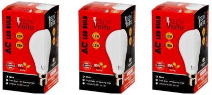 Techvolta 12 W Basic Round B22 LED Bulb
