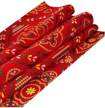 imtion Jaipuri Design Abri ( 40 Pcs) Gift Wrapping Paper Sheets, Pooja peper, Decoration use peper, Big Size Racking Paper