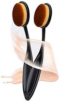 msbeauty Oval Face Brush |Foundation and Concealer brush | Super Densely Soft Rounded Ultra Fine Fibers | Pack of 2 |