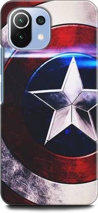 WallCraft Back Cover for Mi 11 Lite CAPTAIN AMERICA, SHIELD, AVENGER, MARVEL, COMIC, SUPERHERO