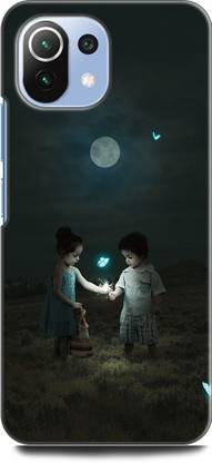 WallCraft Back Cover for Mi 11 Lite LOVE, AMOR, ANIME, SWEET COUPLE, GIRL, BOY, MOON, BUTTERFLY