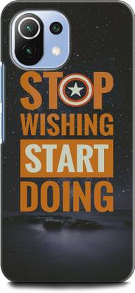 WallCraft Back Cover for Mi 11 Lite MOTIVATIONAL, INSPIRATION, STOP WISHING START DOING, POSITIVE