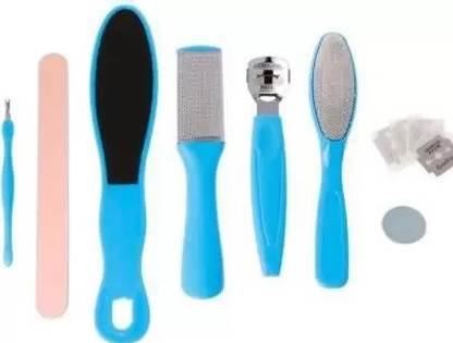 feelhigh Foot File Set Dead Hard Skin Callus Remover Scraper Pedicure Rasp Tools Portable Cuticle Pusher Nail Foot Care Tool