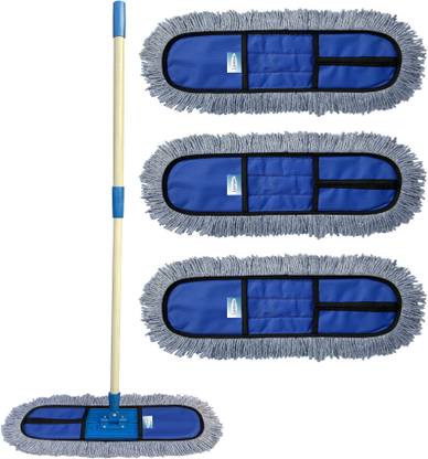 Livronic wet and dry mop full set with 3 refill Extra for floor cleaning mop (Set of 1) Wet & Dry Mop