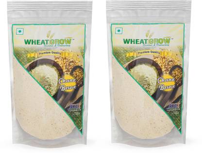 WHEATGROW 100% Chana Dal Besan (Gram Flour) - 1 Kg ( Pack of 2 )