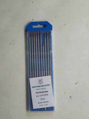 SMARTTEK Wolfram 3.0x150mm WT20 10Pcs Red Welding Tungsten Electrodes, Tig Rod Welding Rod
