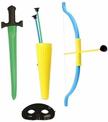 Manav Enterprises Warrior Combo of Arrow & Bow dlx and Glow Sword Armor Sets