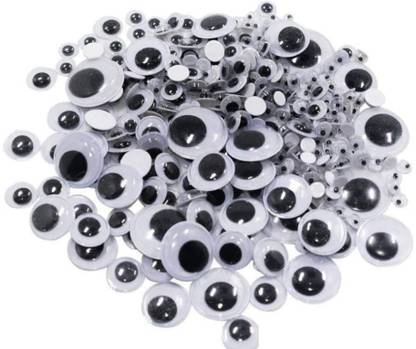 imtion ( 100 Pcs Googly Moving Eyes ) Google Eye ( Mix Size googli Eye ) Googly Eye Craft Decoration Work