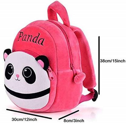 Dee bee Pink Panda Baby Kids School Bag Soft Plus Bag for 3 to 5 year Kids Waterproof School Bag Waterproof Plush Bag