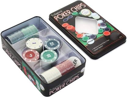 homenity Professional Poker Chips Set with 100 Chips with Dealer Button Party & Fun Board Game