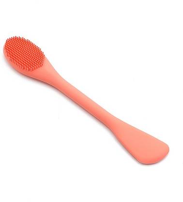 Mobfest ® Double-Ended Silicone Face Mask Brush Silicone Facial Mask Applicator Brush Soft Silicone Facial Mud Mask Brush