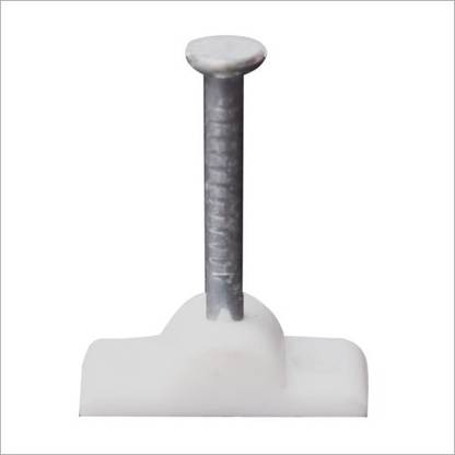 SK TRADERS Batten Clips Gitti Flat (White Pack of 200) Plastic Hook & Loop Cable Tie