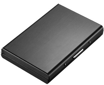 Flipkart SmartBuy Black RFID Protected Stainless Steel ATM/Credit/Debit For Men & Women Slots 6 Card Holder
