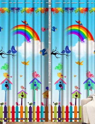 SSH CURTAIN 3D DIGITAL PRINTED SKY RAINBOW Curtain Fabric