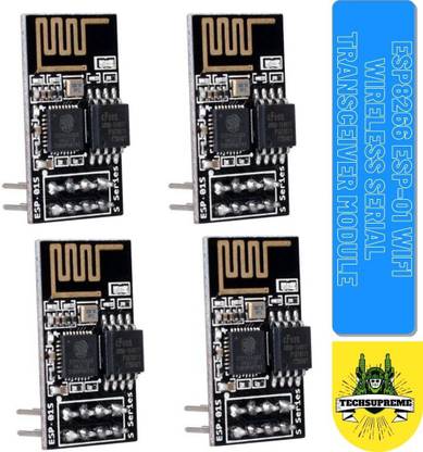 TechSupreme ESP8266 ESP-01 WiFi Wireless Serial Transceiver Module for DIY Arduino Projects PACK OF 4 Electronic Components Electronic Hobby Kit