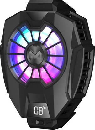 Ebug Mobile Phone Cooler with Display Temperature, Cooler Radiator for 2.63-3.46 inches iOS/Android Semiconductor Heatsink, Cooling Fan in 1 Second Phone Cooler for Gaming  Joystick