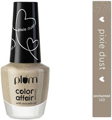 Plum Color Affair Nail Polish Pixie Dust Collection | Silver Glitter Finish | 7-Free Formula | 100% Vegan & Cruelty Free | Enchanted - 149