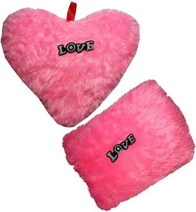 ASD chirag HEART & SQUARE DESIGN Cotton, Microfibre Solid Baby Pillow Pack of 2